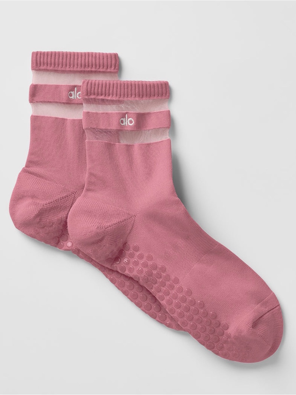 NWT TWO PAIRS ALO Yoga Pulse Grip Socks Pink Wild Rose (Bundled)